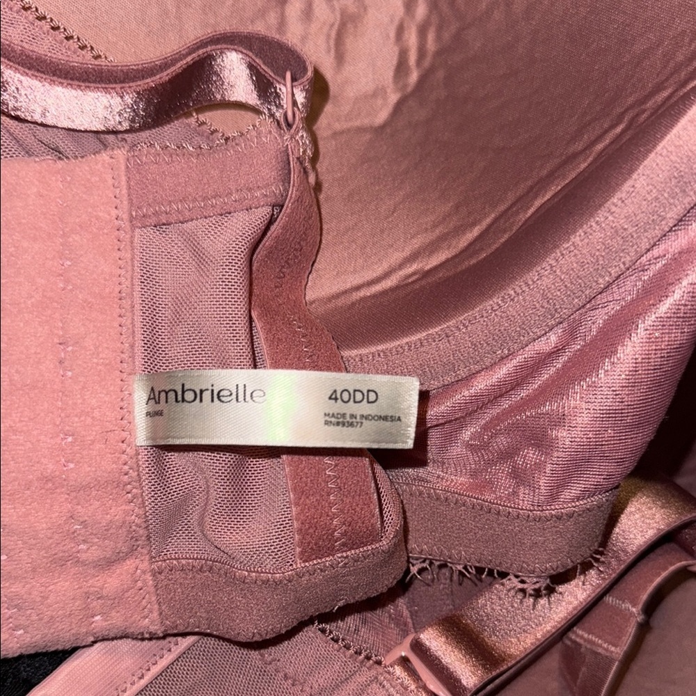 Lace Trim Mauve Bra - Picture 4 of 4